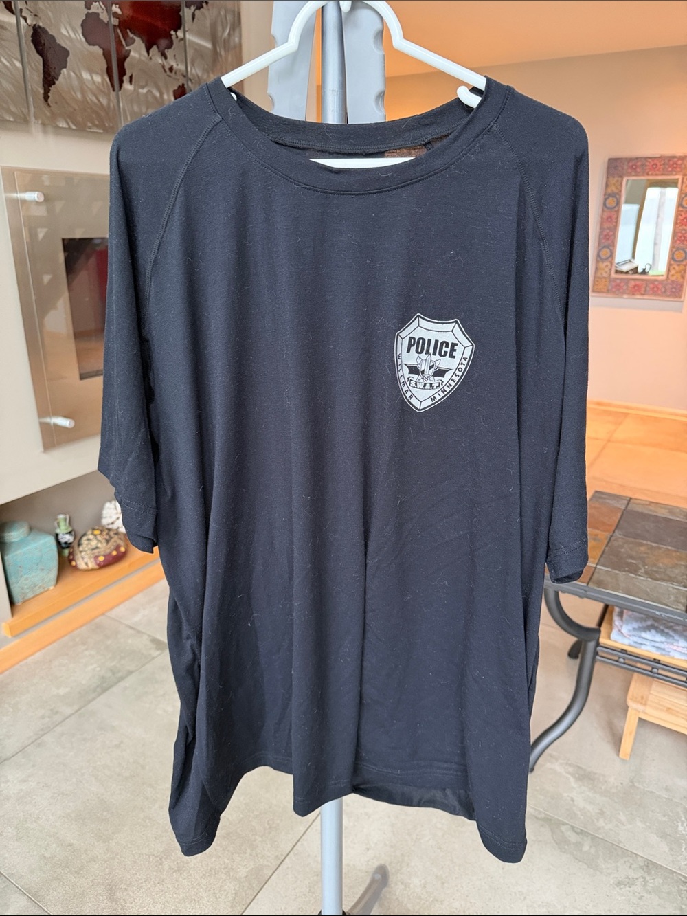 Black Police Shield Graphic Tee Shirt men’s 3X